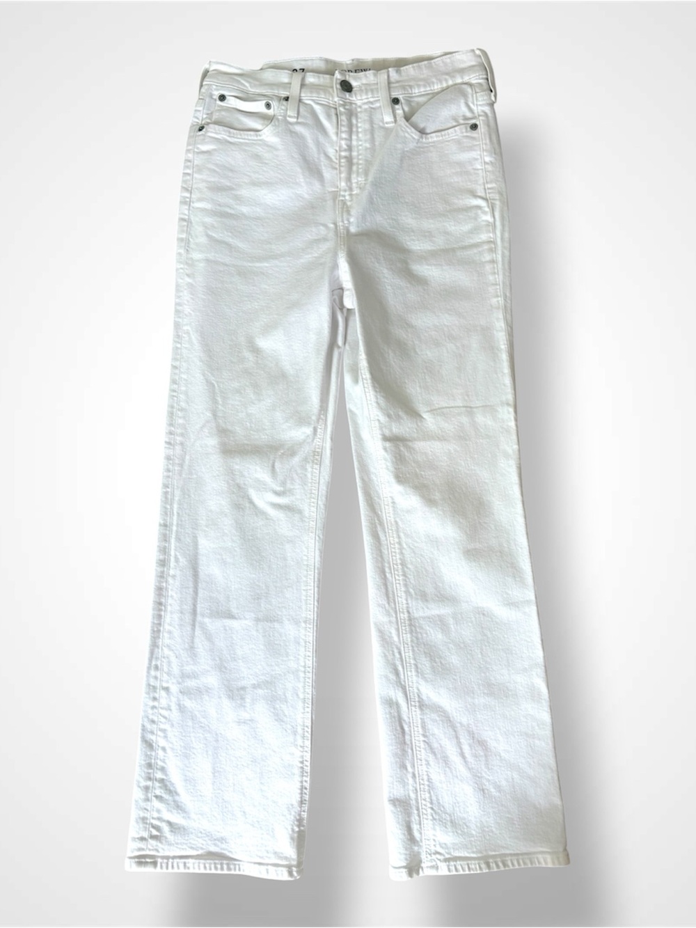 J. Crew White Slim Demi Boot Jeans 27